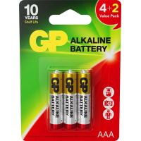 Батарейка GP 24AR4/2-2UA6 LR03 AAA Super Alkaline бл 6/