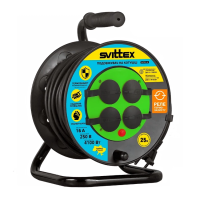 Подовжувач на котушці з ТЕРМОЗАХИСТОМ та захистом IP44 25м ПРОФІ 2*2,5мм² ЧОРНИЙ 16А 4100Вт