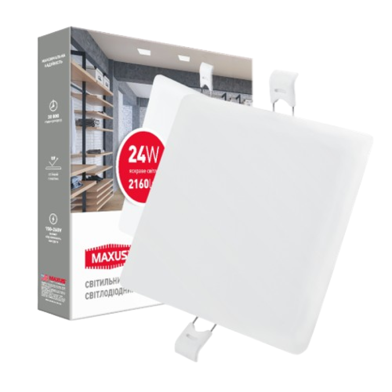 Світильник світлодіодний MAXUS 1-MSP-2441-S SP Adjustable 24W 4100K Circle