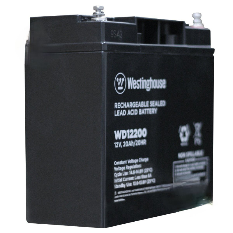 Батарея акумуляторна свинцево-кислотна  Westinghouse 12V, 20Ah, terminal T12, 1шт