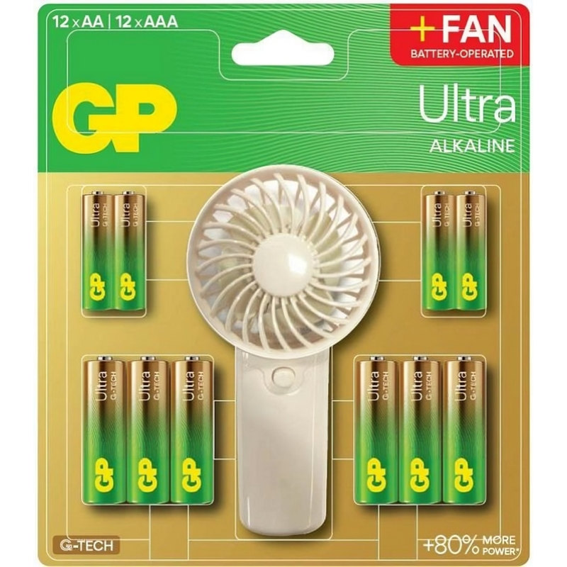 Набір 15AU21+24AU21 (12+12шт) + вентилятор (2хААА), (8/24), БЛІСТЕР