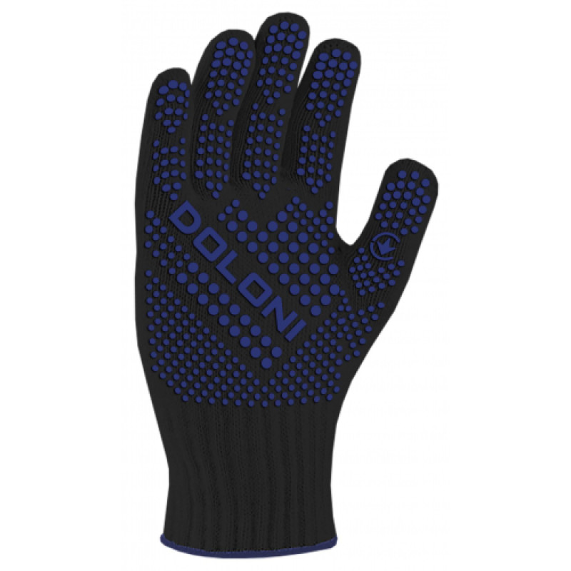 Перчатка Днепр Арт 4418 з ПХВ Котон Лайт чорні 10 клас р,10  10/300