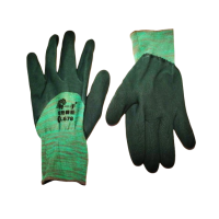 Рукавичка стреч покрита рифленим латексом зелена р.10 12/960