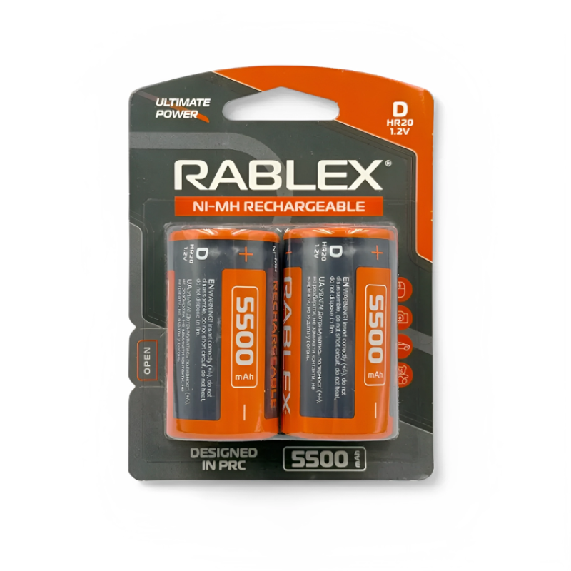 Акумулятор Rablex HR20/D 5500mAh 2 бл