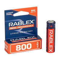 Акумулятор 18650 Rablex 800mAh 3.7v Li-ion (для ліхт. POLICE)
