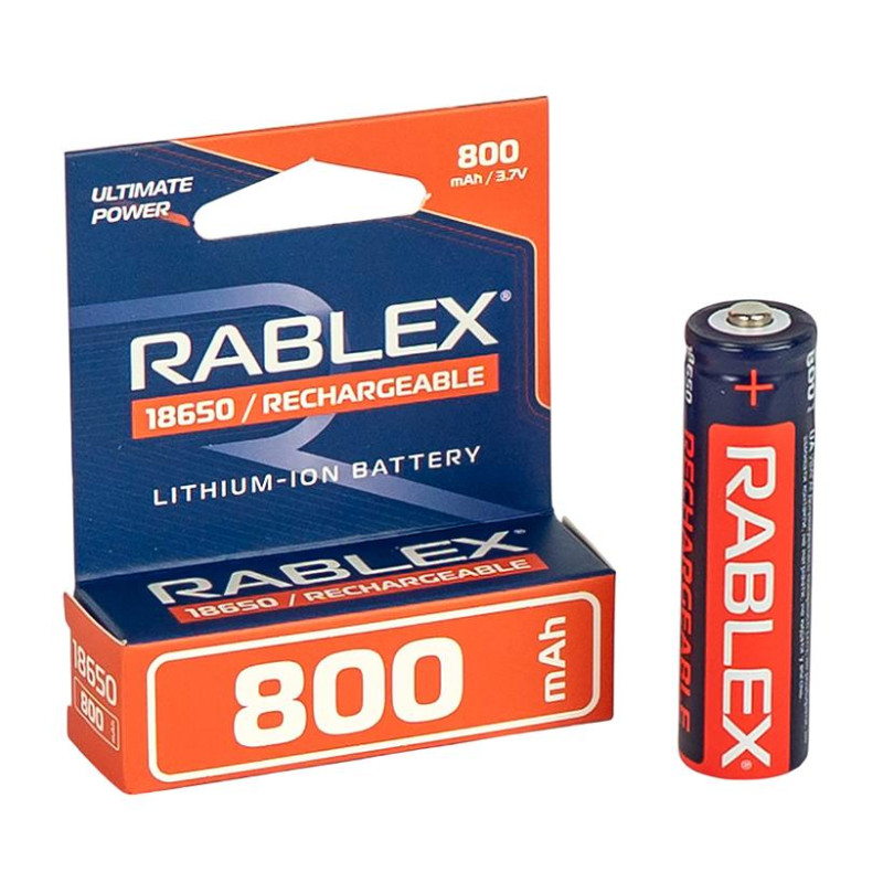 Акумулятор 18650 Rablex 800mAh 3.7v Li-ion (для ліхт. POLICE)
