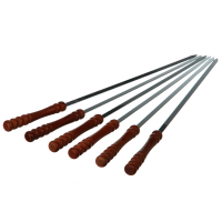 1845 Набір шампурів 6 штук з дерев`яною ручкою 60 см А-Плюс