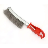 Щітка по металу з крученим дротом металева з пластиковою ручкою
