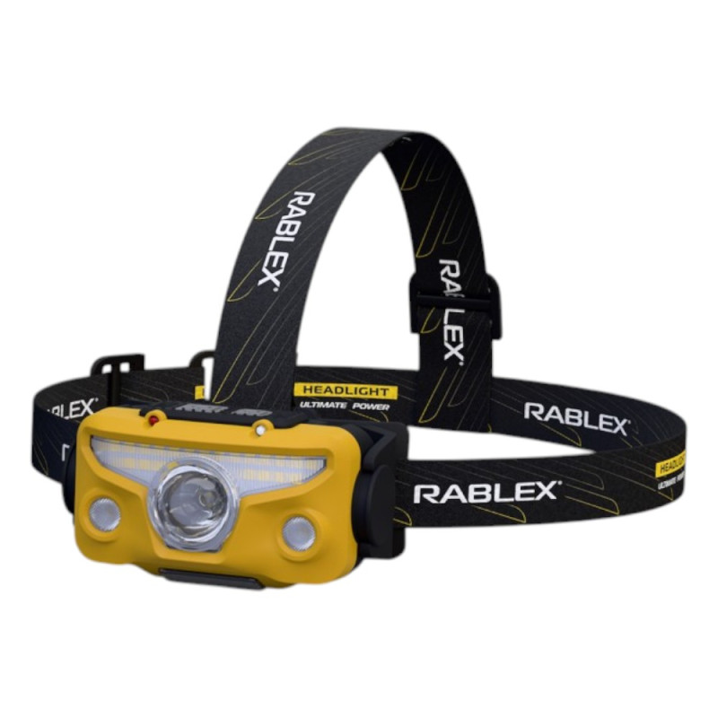 Ліхтарик Rablex RB-967 на голову SENSOR, T6 LED+COB led, Yellow,whiite,RED light, 18650,TYPE-C