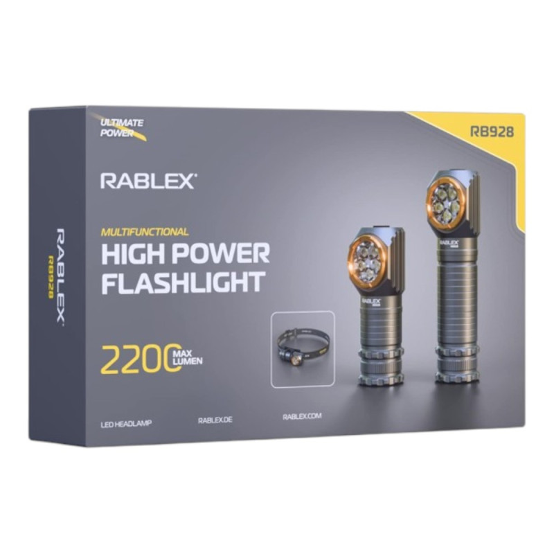 RB  928  Ліхтарик налобний + ручний багатофункціональний Rablex