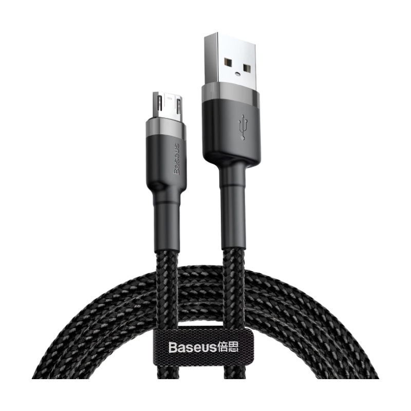 USB кабель Baseus Cafule for Micro 2.4A/1m Gray-Black CAMKLF-BG1