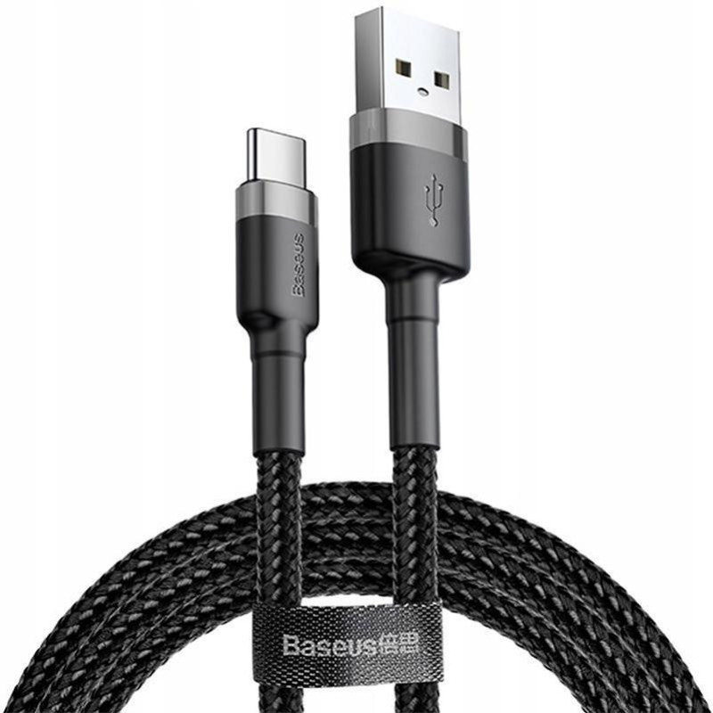 USB кабель Baseus Cafule for Type-C 2A/2m Black-grey CATKLF-CG1