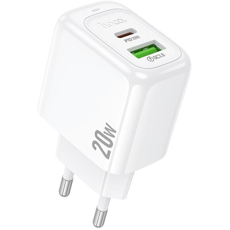 Мережевий зарядний пристрій HOCO CS54A Surplus PD20W+QC3.0 charger White