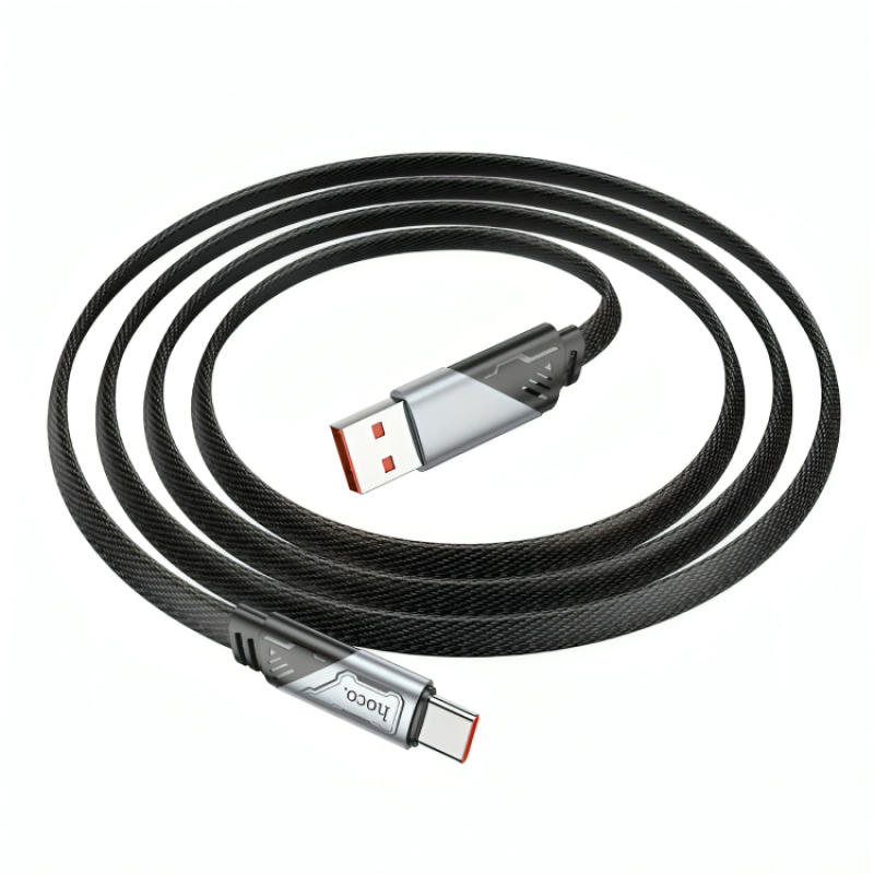 Кабель HOCO U119 Machine charging data cable Type-C 5A/1.2m Black