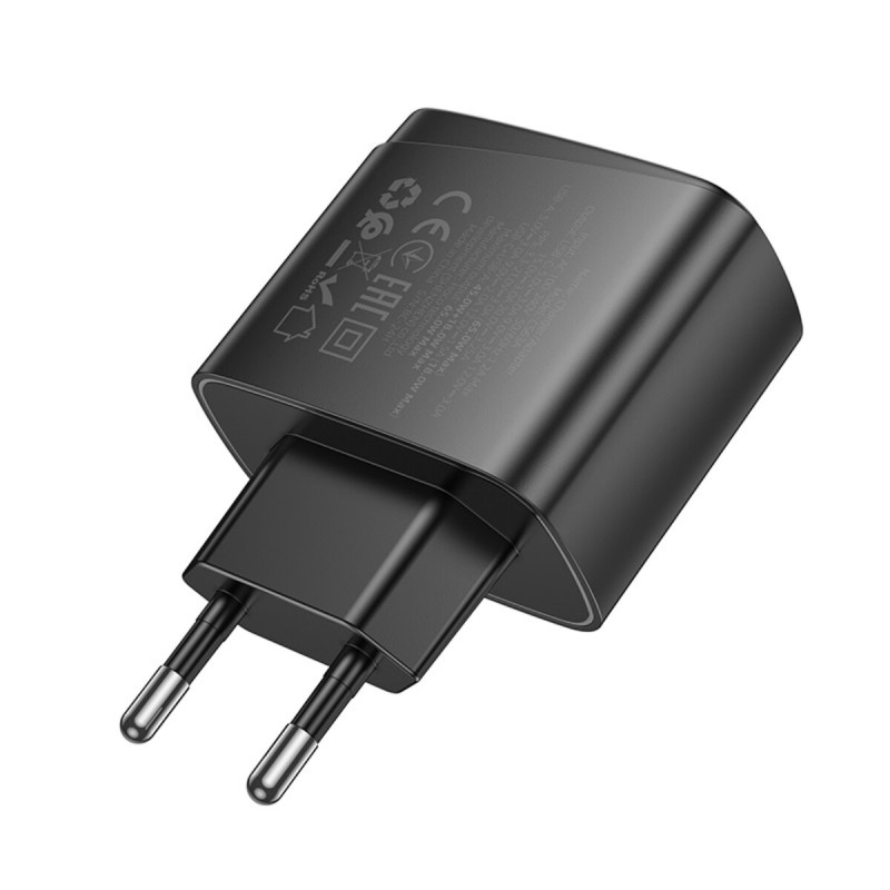 Мережевий зарядний пристрій HOCO CS63A Bright PD65W(1A1C) charger Black