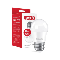 Лампа світлодіодна MAXUS 1-LED-747 G45 8W 3000K 220V E27