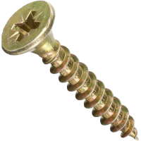 Саморіз універсальний 5.0х40 з потайною головкою цинк жовтий (пач. 50 шт.)  (APRO) (паков - 50шт)