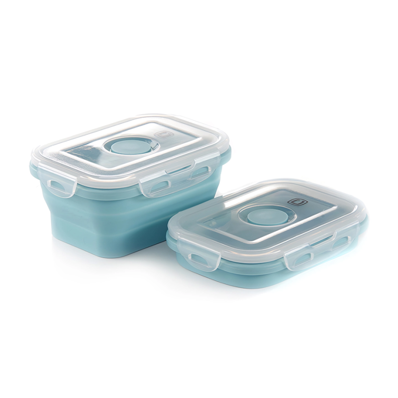 Ланчбокс складаний з кришкою-засувкою блакитний (350 мл)  (СИЛА)	