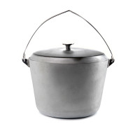 Котел алюмінієвий з кришкою та дужкою 300мм 12л Хозтовары (СИЛА)