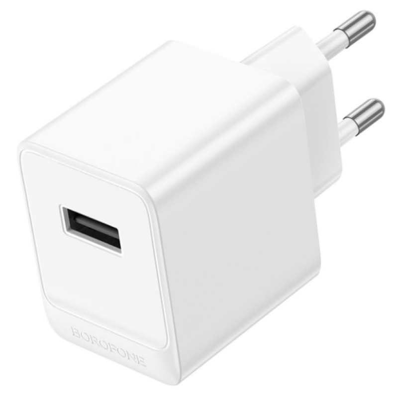 Мережевий зарядний пристрій BOROFONE BAS11A Erudite single port 1USB/2.1A білий