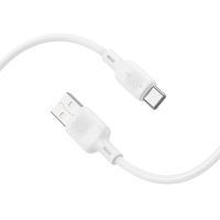 Кабель BOROFONE BX113 Lenny Silicone for Type-C 3A/1m білий