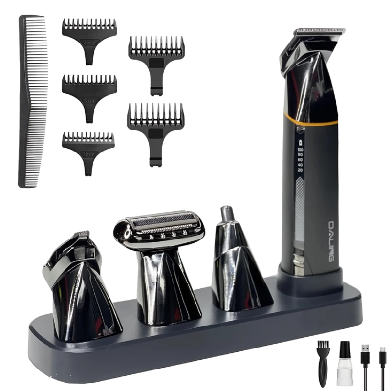 Акумуляторний триммер для стрижки Daling з дісплеєм 5 Вт 1806 9in1
