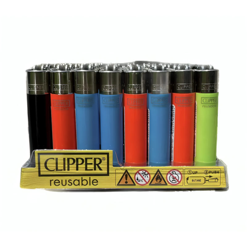 Запальничка CLIPPER CP21 кольорова 1х24 шт.