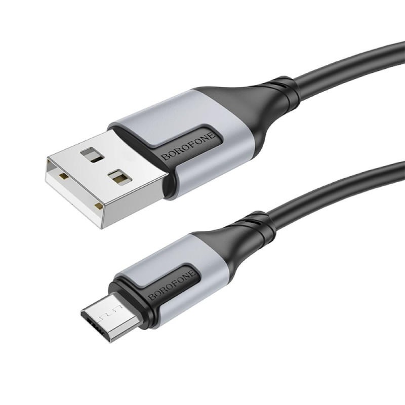 Кабель BOROFONE BX101 Creator charging data cable for Micro 2.4A/1m чорний