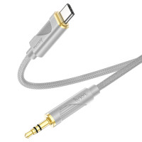 Аудіоадаптер НОСО UPA30 Friend digital audio conversion cable Type-C 1m. Gray