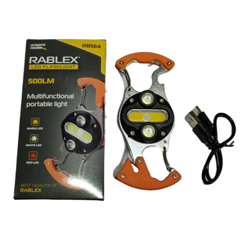 RB  564  Ліхтарик-брелок туристичний багатофункціональний
