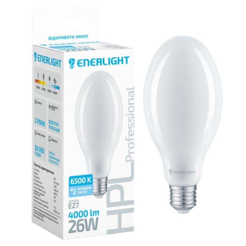 LED Лампа ENERLIGHT HPL Professional 26Вт 6500К Е27