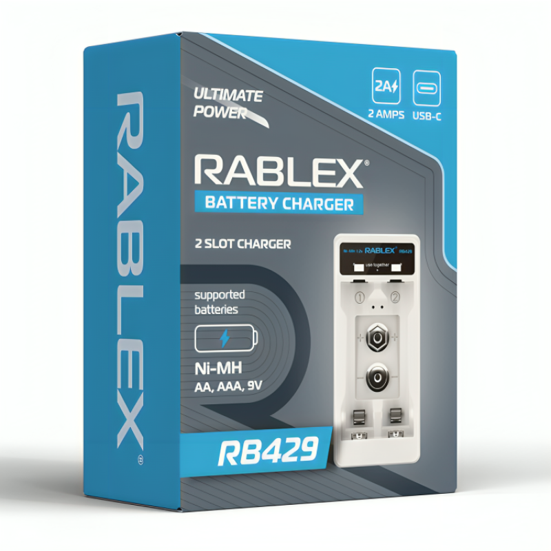 Зарядний пристрій Rablex RB429  універсальний  на 2 пустий