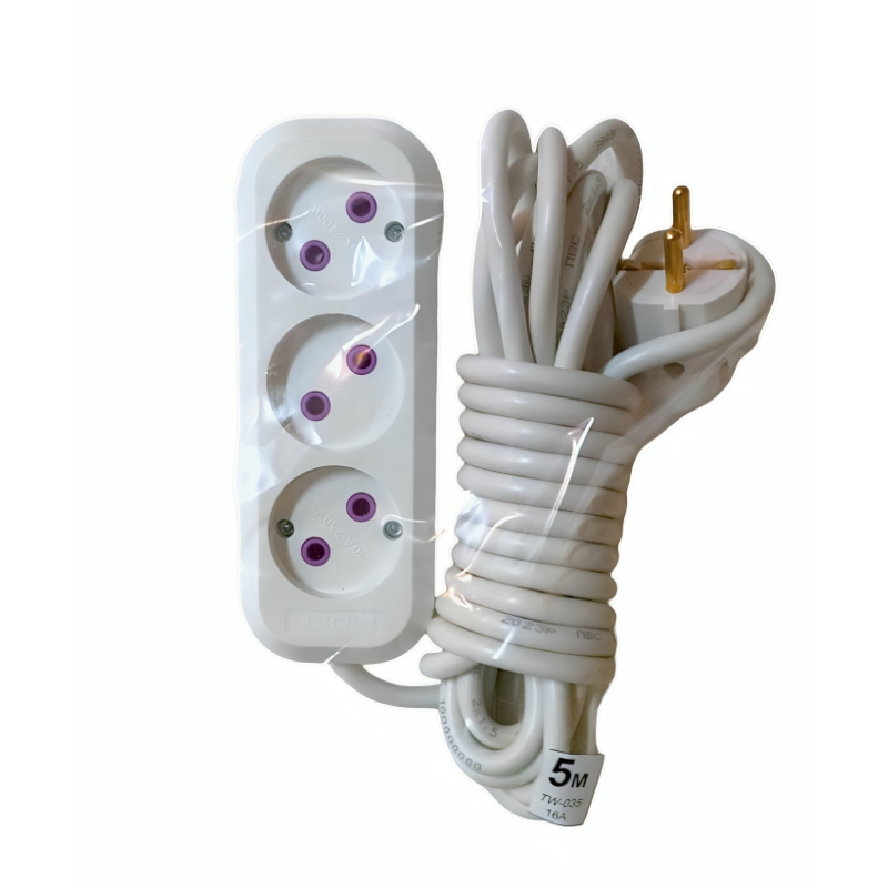 Подовжувач Tykwaland 3гн. 5м без заземлення 16А TW-035