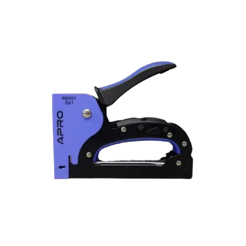 Степлер ресорний 3 в 1 для скоби 6-14 мм сталевий корпус, двохпозиційне регулювання удару  (APRO)