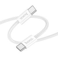 PD Кабель HOCO X104 Source 60W charging data cable Type-C to Type-C(L=1M) White