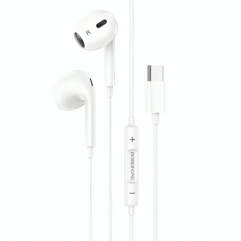 Навушники BOROFONE BM80 Magnificent wire-controlled with mic білі