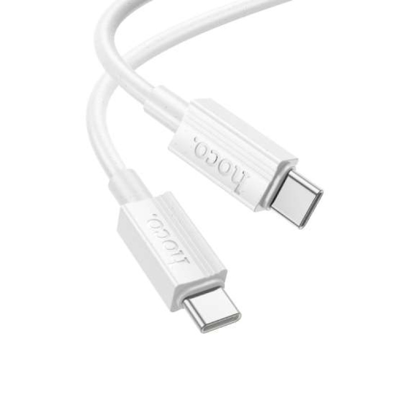 PD Кабель HOCO X107 Favor 60W charging data cable Type-C to Type-C 1m White