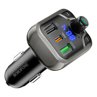 АЗП модулятор BOROFONE BC38 Flash Energy PD20W+QC3.0 2USB чорний