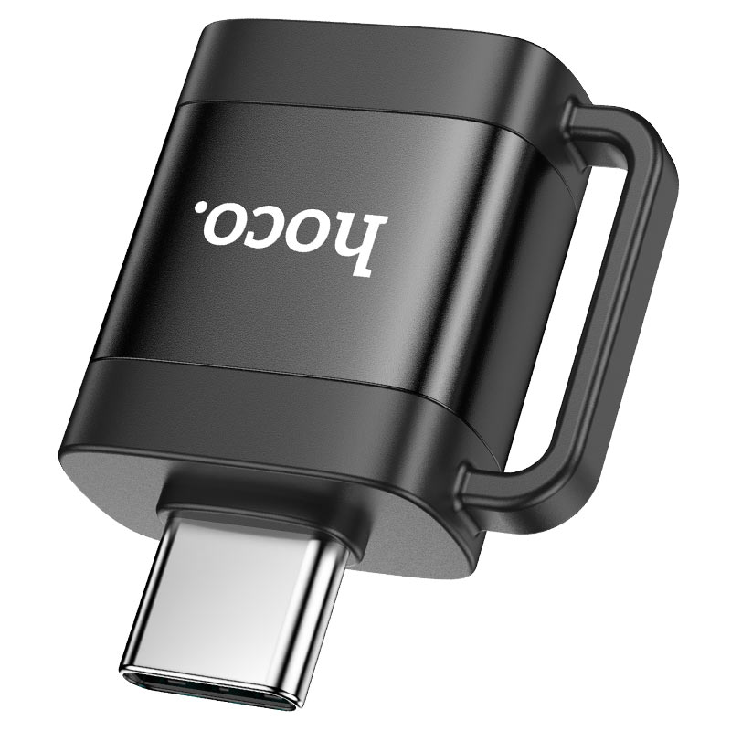 Перехідник HOCO UA31C Type-C male to USB female OTG adapter Black