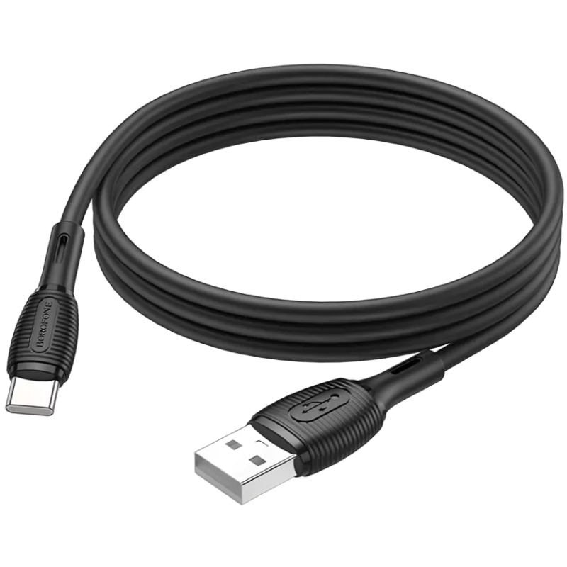 Кабель BOROFONE BX86 Advantage silicone charging for Type-C 3A/1m чорний