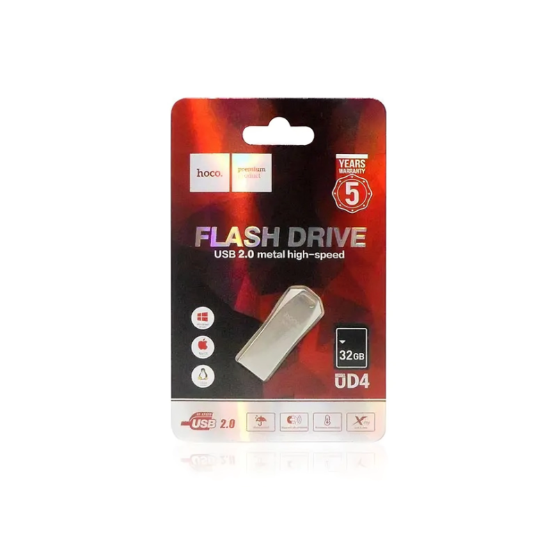 Флеш-накопичувач USB HOCO UD4 Intelligent high speed  32Gb silver