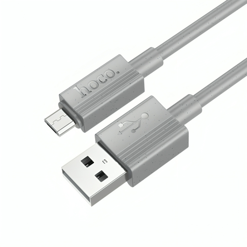 Кабель HOCO X107 Favor charging data cable Micro 3A/1m Gray