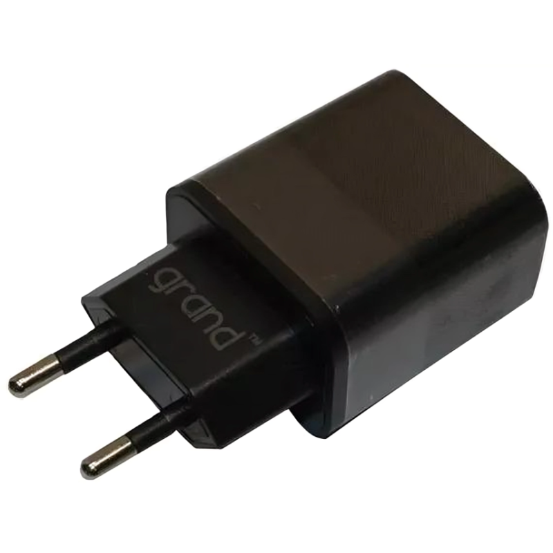 Мережевий зарядний пристрій Grand D20QP-1 2USB QC3.0 18W/ PD20W + кабель Type-C to Lightning Чорний