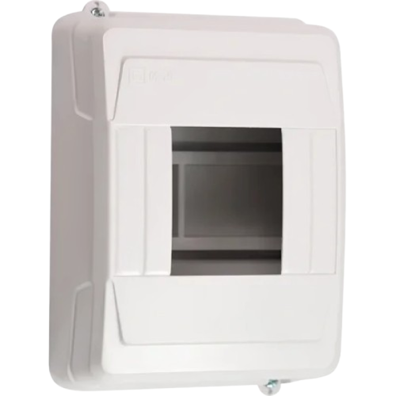 Щит ERKA 4, пластиковий 4-модульний без дверцят, білий