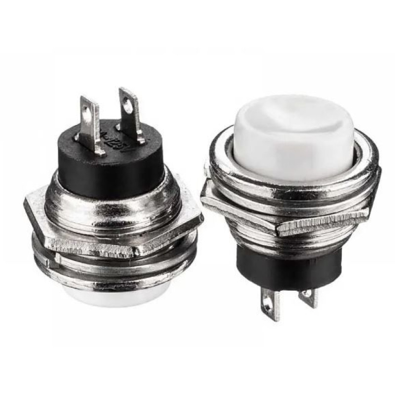 Кнопка натискна DS-212  OFF-(ON) біла    3А   Daier
