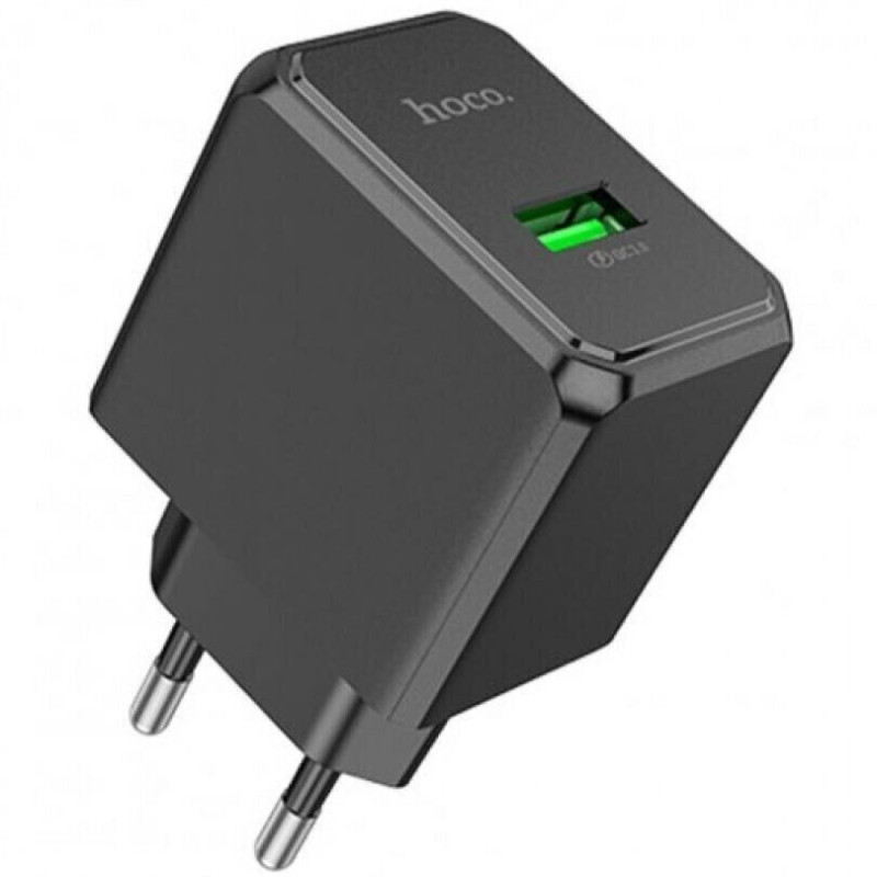 Мережевий зарядний пристрій HOCO CS12A Ocean single port QC3.0 charger Black