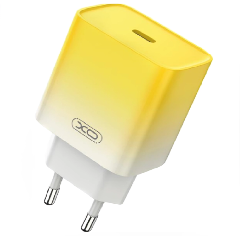 Мережевий зарядний пристрій XO CE18 (EU) PD30W USB-C fast charging charger Жовтий