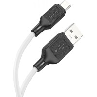 Кабель HOCO X90 Cool silicone charging data cable for Micro/2,4A/1m. White