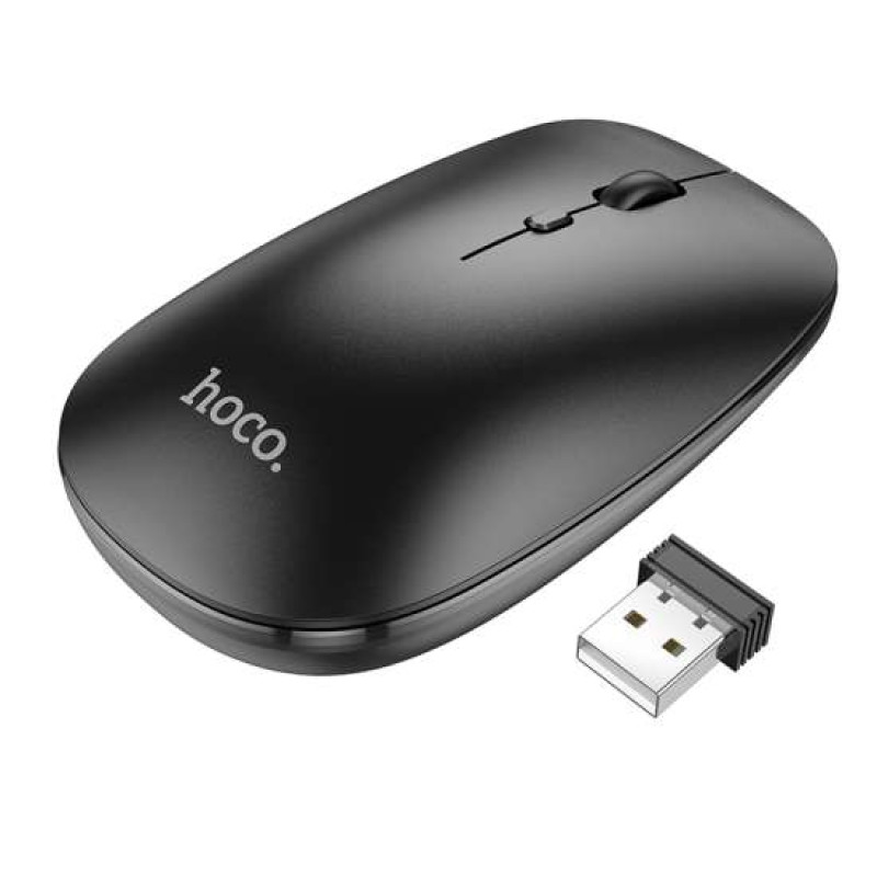 Компьютерная Мышь HOCO GM15 Art dual-mode business wireless mouse 2,4G/BT3.0-5.0 Черная 