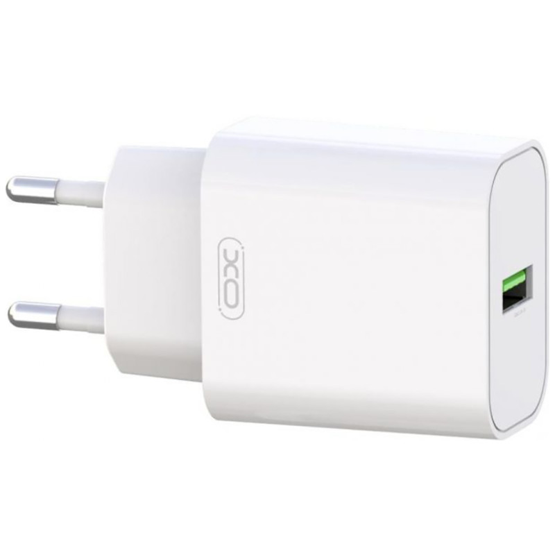 Мережевий зарядний пристрій XO L103 (EU) QC3.0 18W Charger with Micro cable Білий